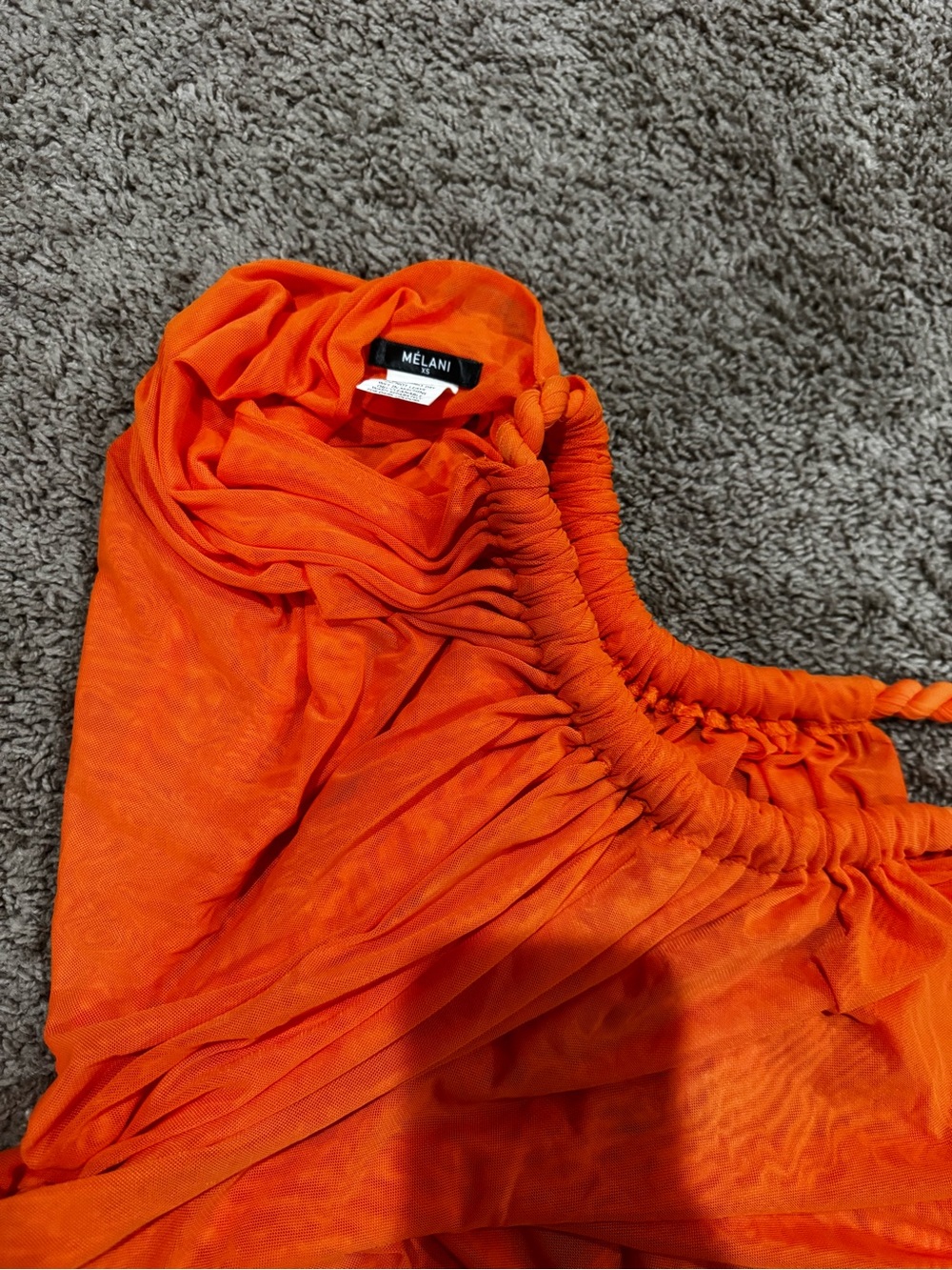 Melani Crop Orange Rope-Trim Bikini & Sarong Set - Picture 7 of 9